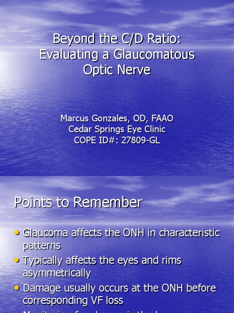 Glaucomatous Optic Nerve Evaluation Guide | PDF | Glaucoma ...