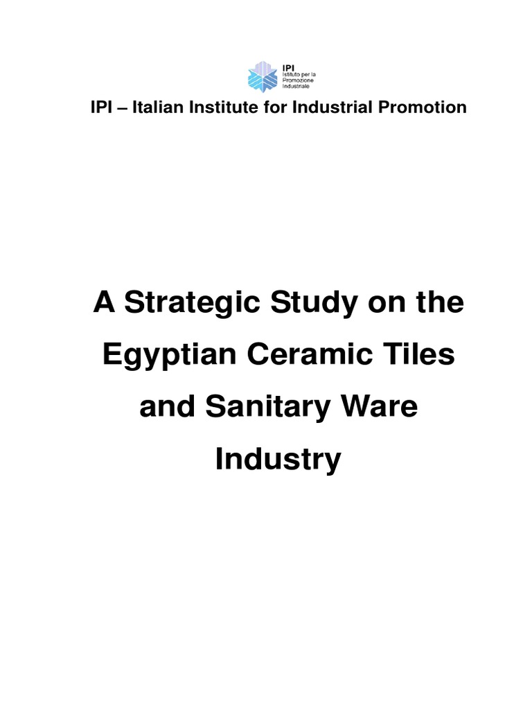 Ceramic Tiles and Sanitary Ware Development Strategy PDF | PDF ...