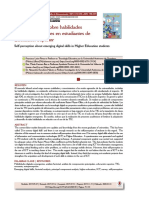 Autopercepción Sobre Habilidades Digitales Emergentes en Estudiantes de Educación Superior PDF