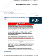 Relief Valve (Torque Converter Outlet) Pressure - Test and Adjust