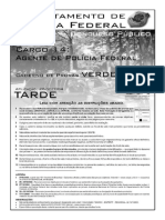 Prova para Polícia Federal - PF Aplicada em 25 de Setembro de 2004 para o Cargo de Agente de Polícia Federal - Prova Verde (Tarde) PDF