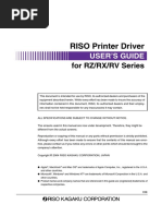 RISO Printer Driver: For RZ/RX/RV Series