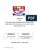 Financial Strength of Bangladesh Development Bank (Easin Mohammad Roman, ID 193 004 067 .Assignment 3)