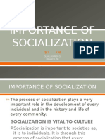 Importance of Socialization: Dujali, Karen G. Bs Arch. 5B