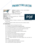 Proiect de Lectie Lectura PDF