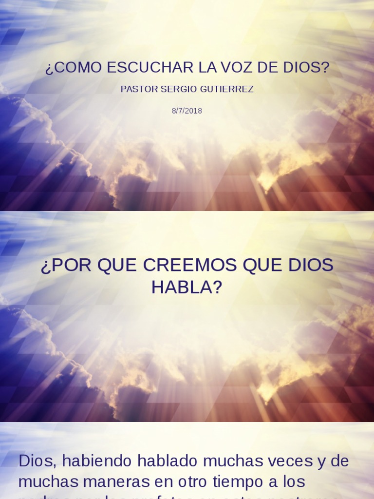 Cómo Escuchar la Voz de Dios | PDF | Cristo (título) | Dios