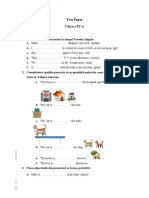 Test Paper Clasa A IV-a