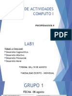 FECHAS DE ACTIVIDADES COMPUTO I PSICOPEDAGOGÍA II GRUPO A.ppt