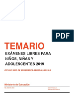 Temario OctavoBásico 2019