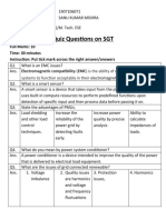 Quiz Questions On SGT: Full Marks: 10 Time: 30 Minutes Instruction: Put Tick Mark Across The Right Answer/answers