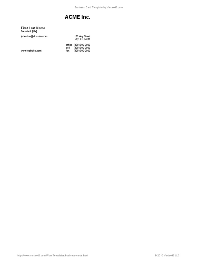 Free Business Card Template PDF | PDF