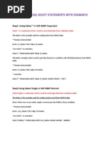 Different Select Statements in SAP ABAP | PDF | Table (Database ...