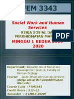 Social Work and Human Services: Minggu 1 Kedua 2019-2020