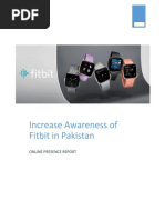 Increase Awareness of Fitbit in Pakistan: Online Presence Report