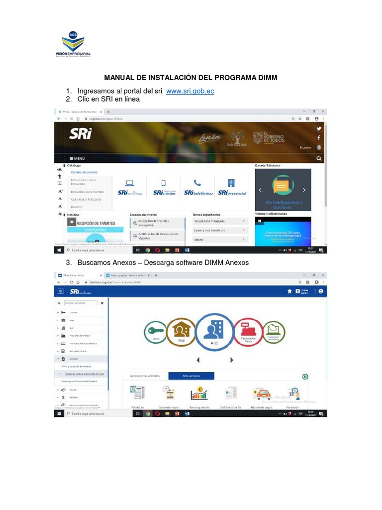 Instalación del Programa DIMM SRI | PDF
