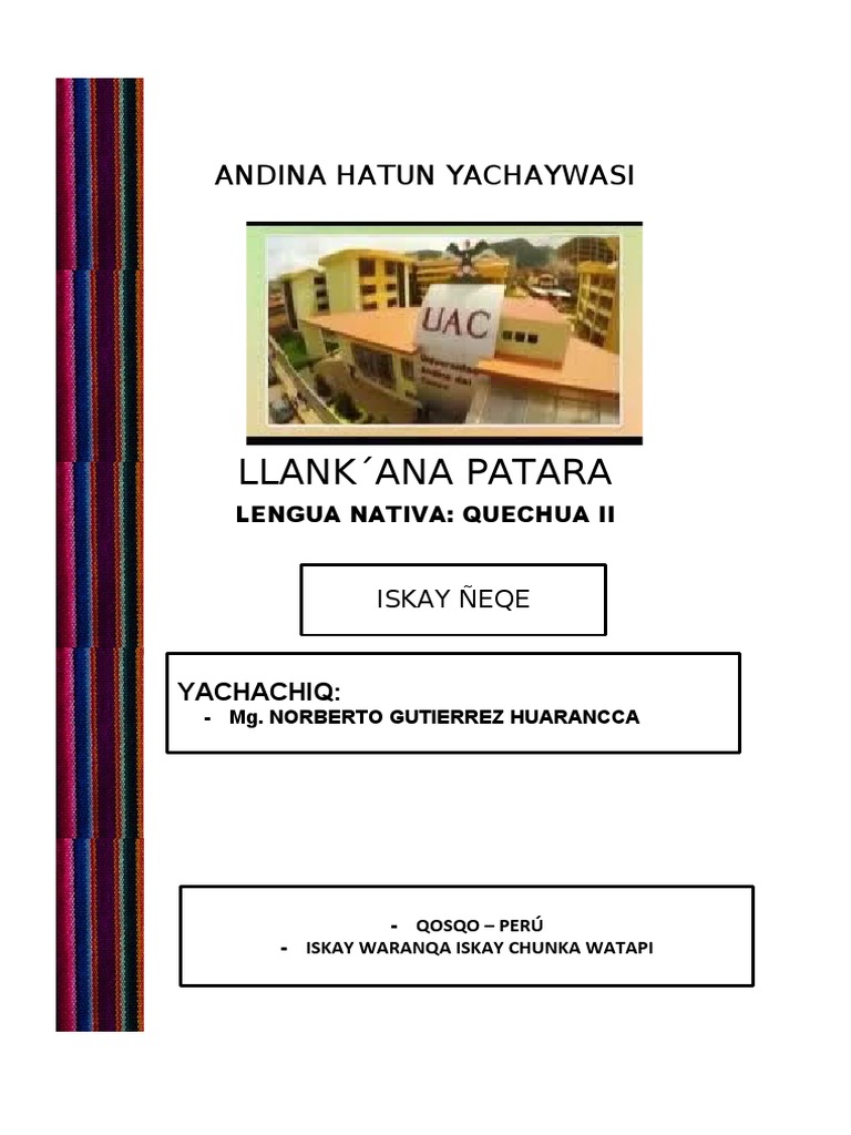 Artakuna: Lengua Quechua II | PDF | Morfología | Mecánica del lenguaje