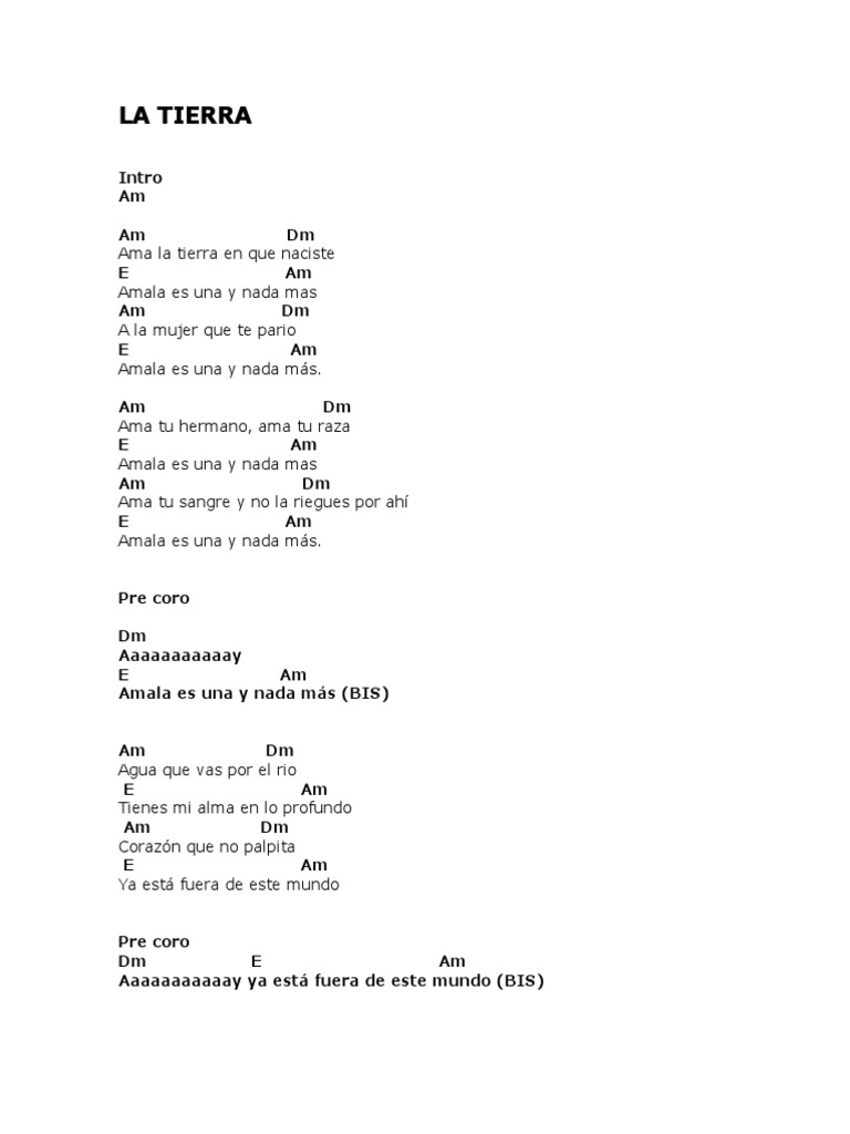 LA TIERRA Juanes PDF