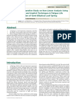 A Comparative Study On Non-Linear Analysis Using Explicit and Implicit Techniques and Fatigue Life Estimation of Semi-Elliptical Leaf Spring