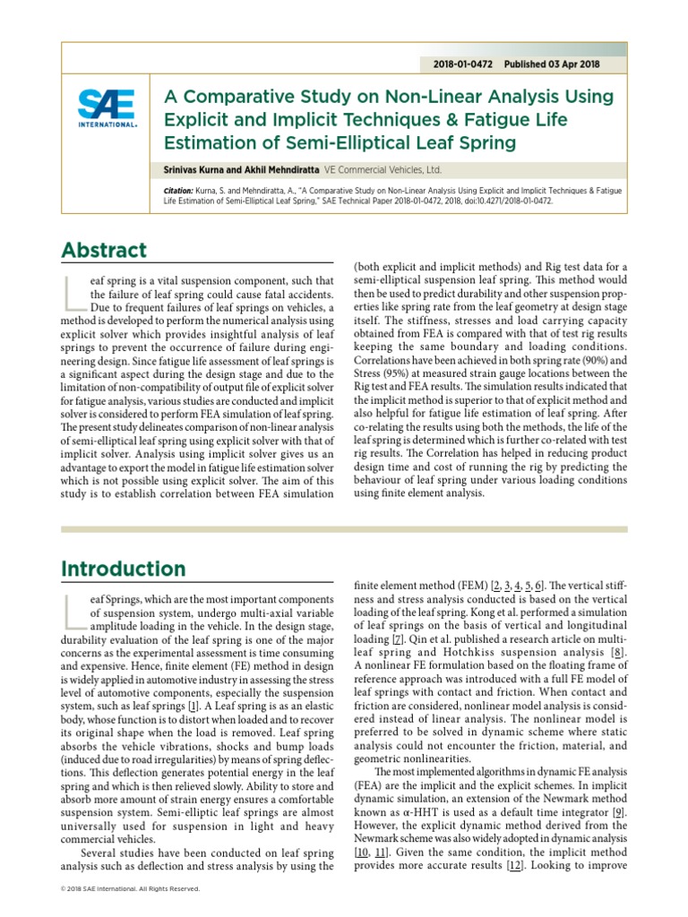 A Comparative Study On Non-Linear Analysis Using Explicit and Implicit ...
