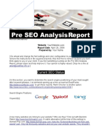 Pre SEO Analysis Template 090905154912 Phpapp02