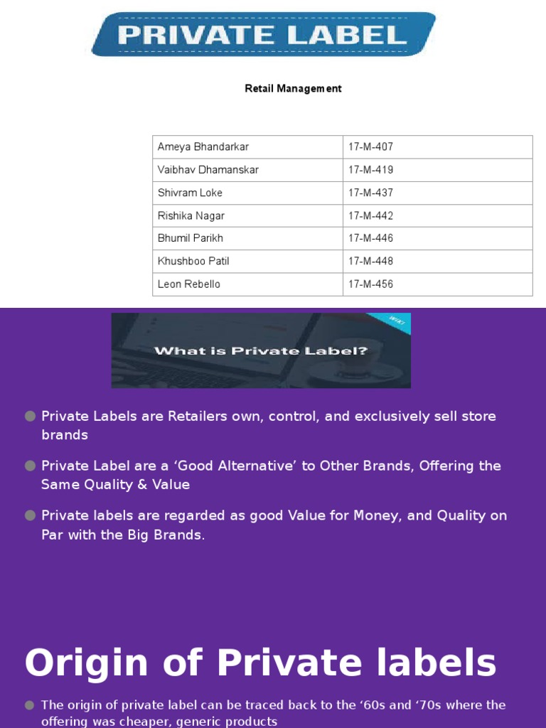 Understanding Private Labels in Retail | PDF | Retail | Private Label