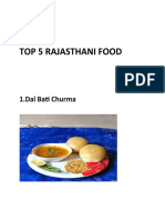 Top 5 Rajasthani Food: 1.dal Bati Churma