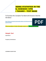 Understanding Statistics in The Behavioral Sciences 10th Edition by Pagano - Test Bank