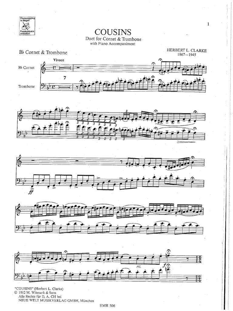 Clarke Cousins Trumpet and Trombone PDF PDF