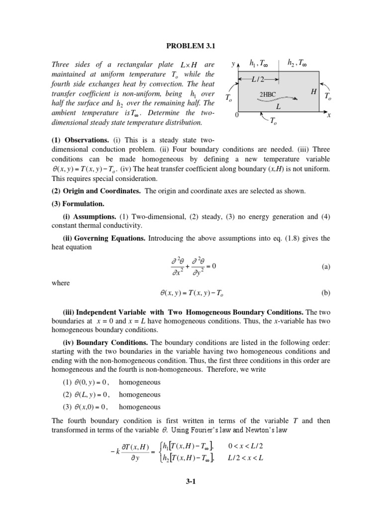 Heat Conduction ch3 Solution PDF | PDF | Thermal Conduction | Boundary ...