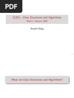 Data Structures and Algorithms Week 1 Lecture