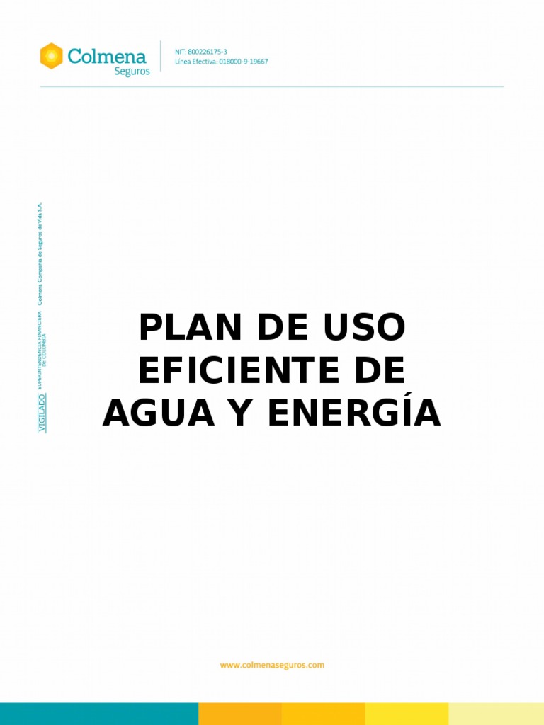 Plan de Uso Eficiente Agua y Energia | PDF | Uso eficiente de energía ...