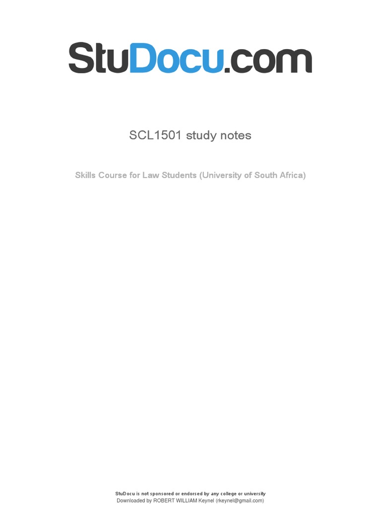 Scl1501 Study Notes Pdf Pdf Judgment Law Precedent