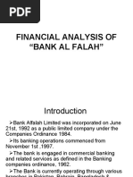 Financial Analysis of "Bank Al Falah"