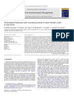 Technological behaviour and recycling potential of spent foundry sands in clay bricks