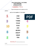 Numbers 1 To 10 Task 4