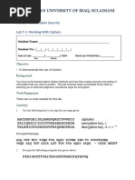 ITE403 Lab T-1 - Ciphers - SPRING2020P