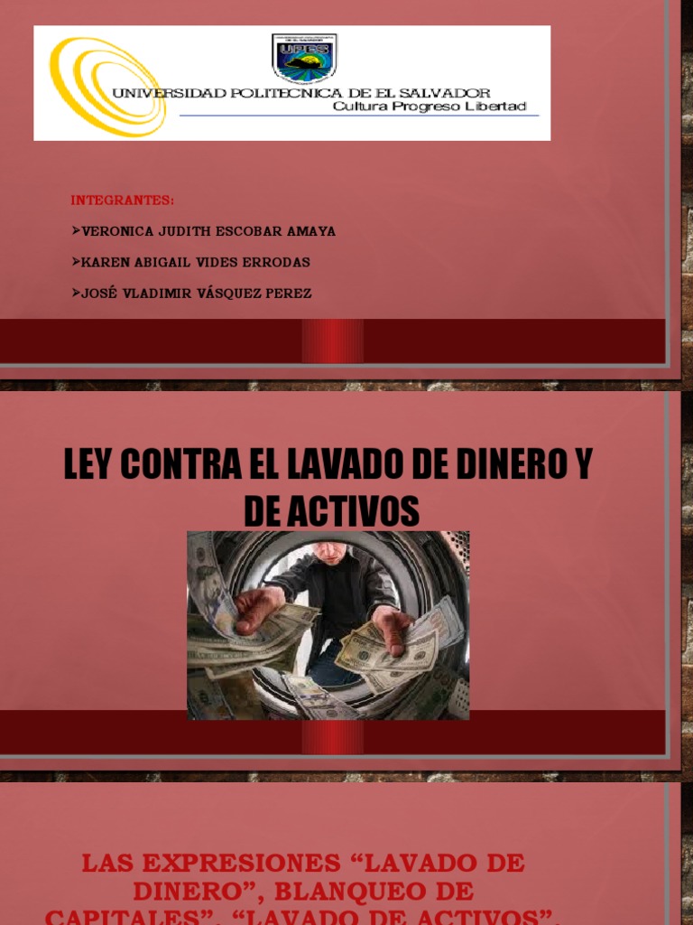 Pena por Lavado de Dinero y Activos | PDF | Lavado de dinero | Mala ...