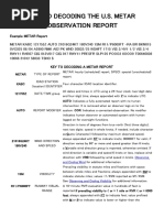 U.S. Metar Observation Report