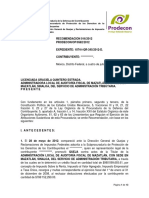 Testado con Autoridad RECOMENDACIÓN 16-2012 ALEACIONES METALÚRGICAS DE MÉXICO