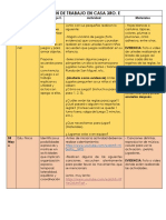 PLAN DE TRABAJO EN CASA 04 Al 18 Mayo