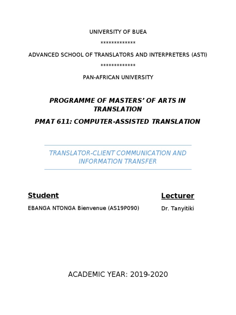 Translator-Client Communication Essentials | PDF | File Transfer ...