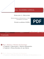 Algebra lineal: Métodos de resolución de sistemas de ecuaciones