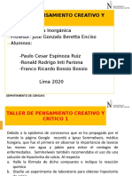 Taller de Pensamiento Creativo y Crítico 1