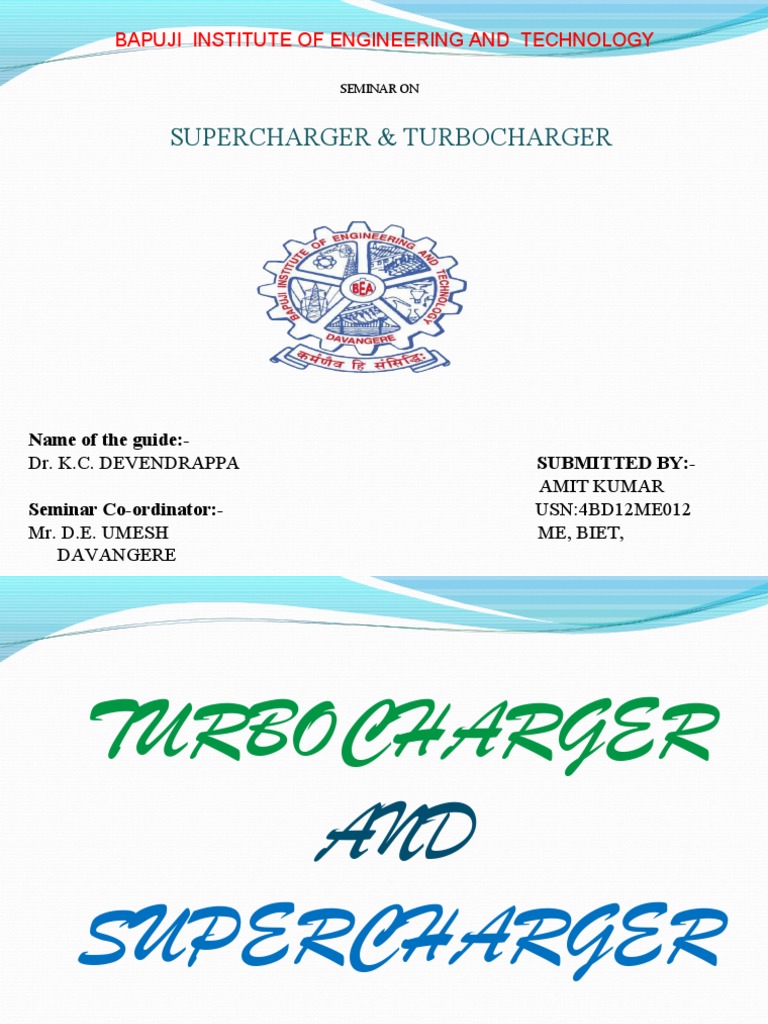 Turbocharger and Supercharger 160330072556 PDF Turbocharger Engines