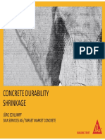 Concrete Durability Shrinkage: Jürg Schlumpf Sika Services Ag / Target Market Concrete