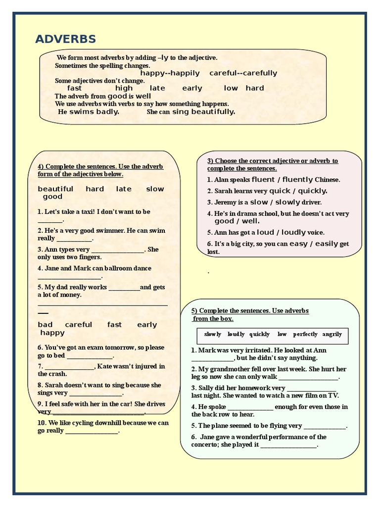 Understanding Adverbs and Their Usage | PDF | Adverb | Adjective