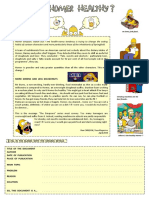 Is Homer Healthy - Reading Worksheet