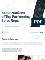 Best Practices of Top Performing Sales Reps: Research Report