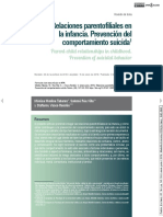 Relaciones Parentofiliales en La Infancia. Prevención Del Comportamiento Suicida