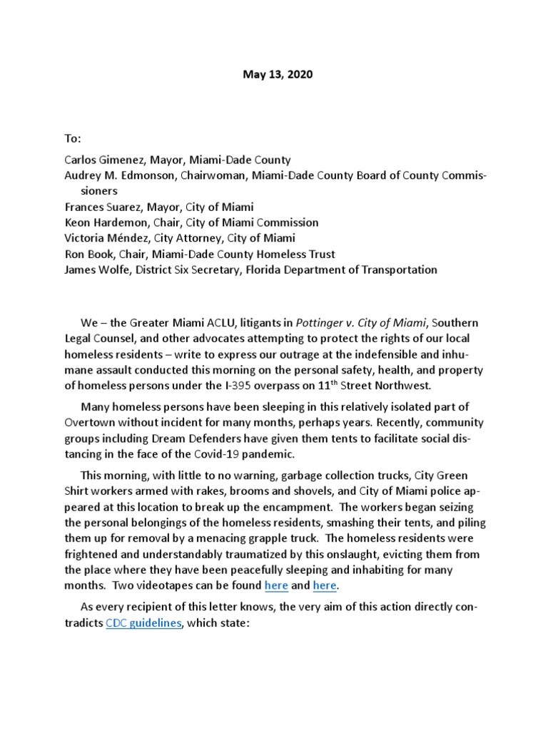 Outrage Over Homeless Eviction in Miami | PDF | Homelessness | American ...